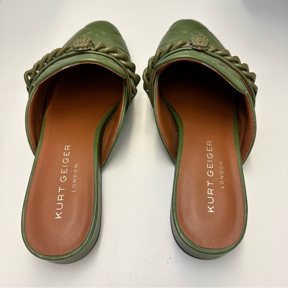 Kurt Geiger London Soho Drench Mule - Green - 9US / 40EU - Picture 3 of 4